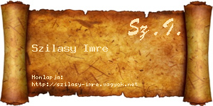 Szilasy Imre névjegykártya